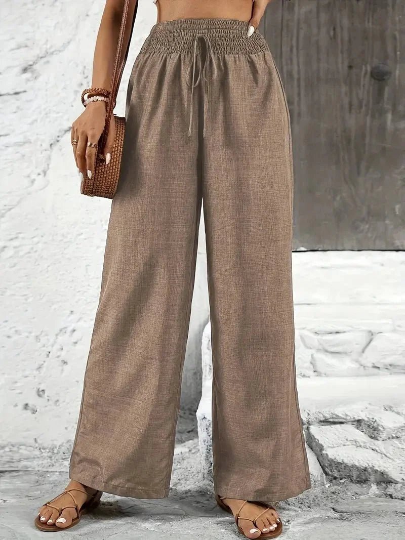 Amalia | Wide Leg Drawstring Trousers