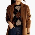 Amelia retro stripe knit sweater - front view