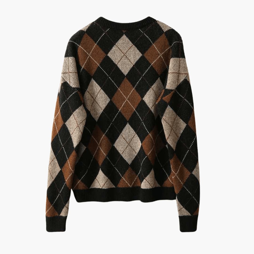 Amelia retro stripe knit sweater - side view