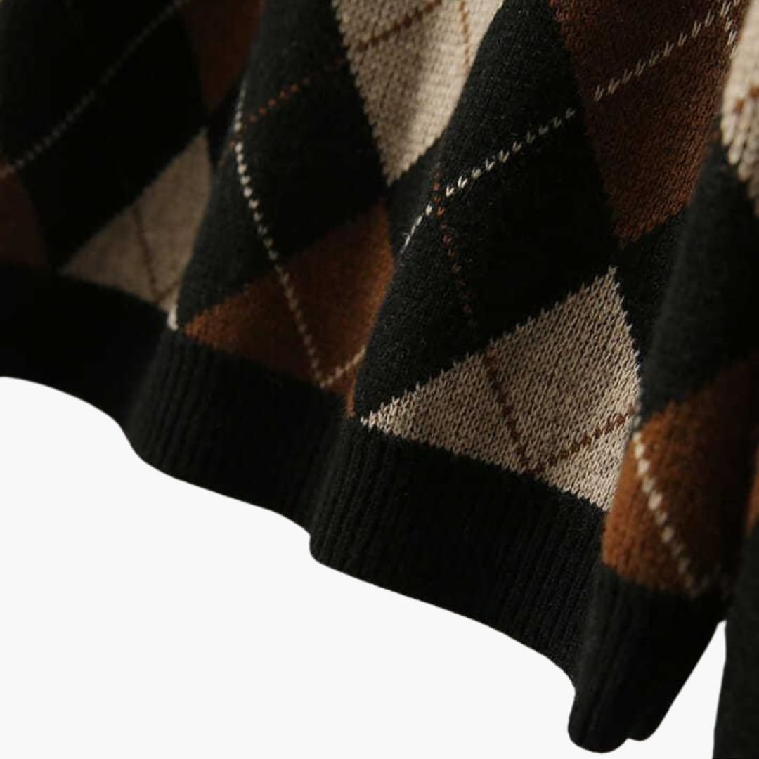 Amelia retro stripe knit sweater - back view