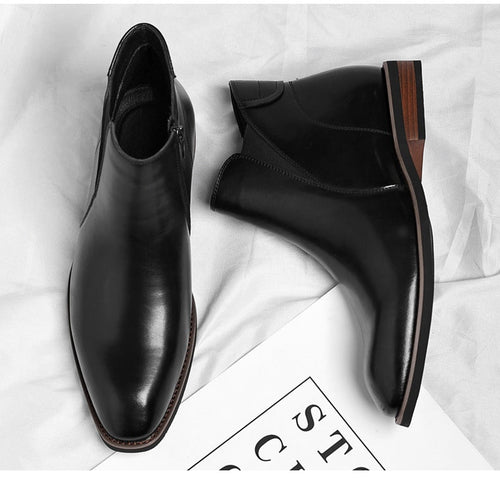Amos | Retro High-Top Leather Boots