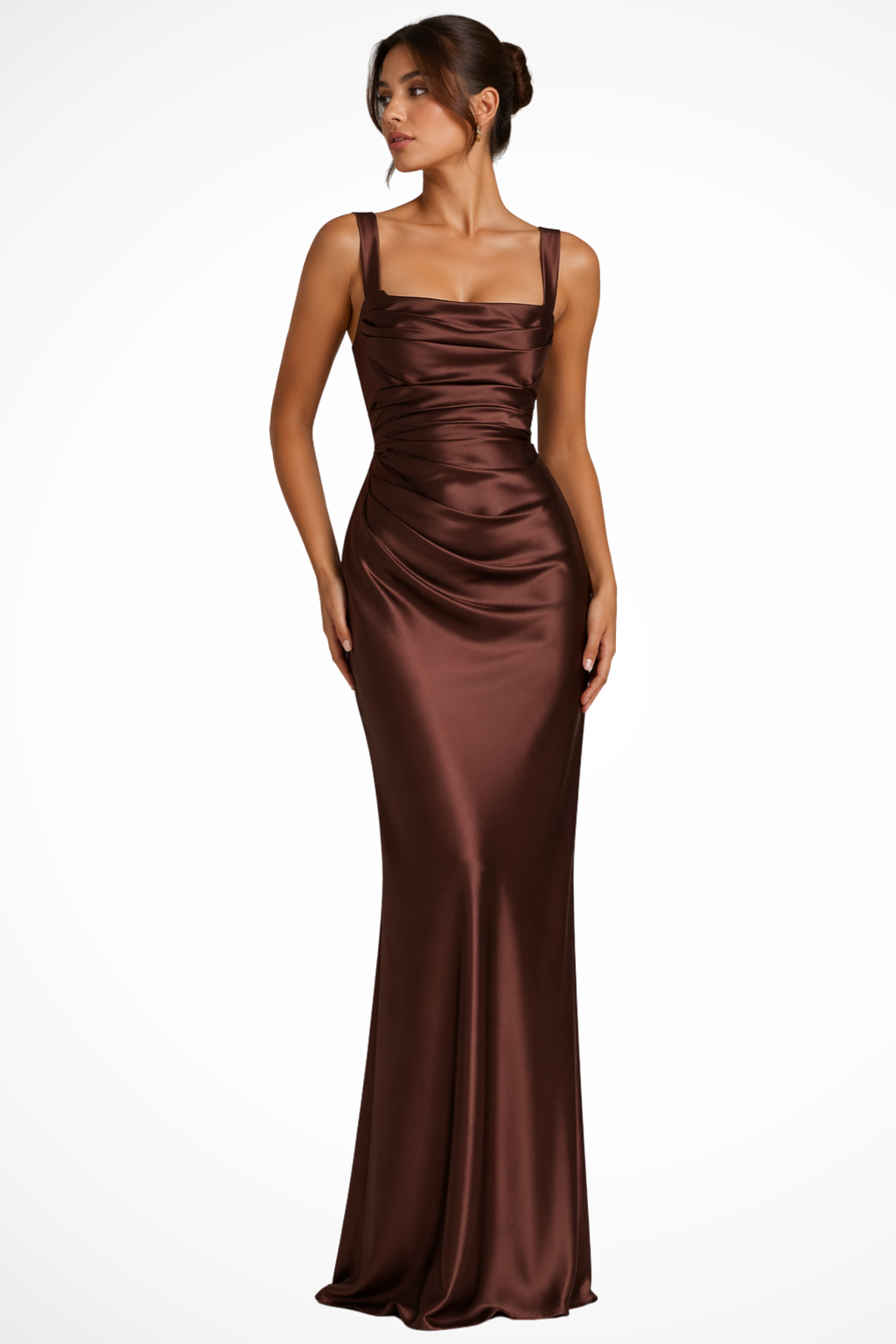 Andrea | Women's Square Neck Evening Maxi Dress