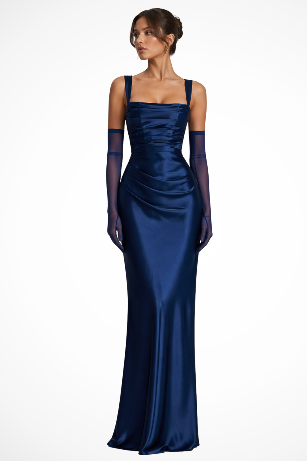 Andrea | Women's Square Neck Evening Maxi Dress
