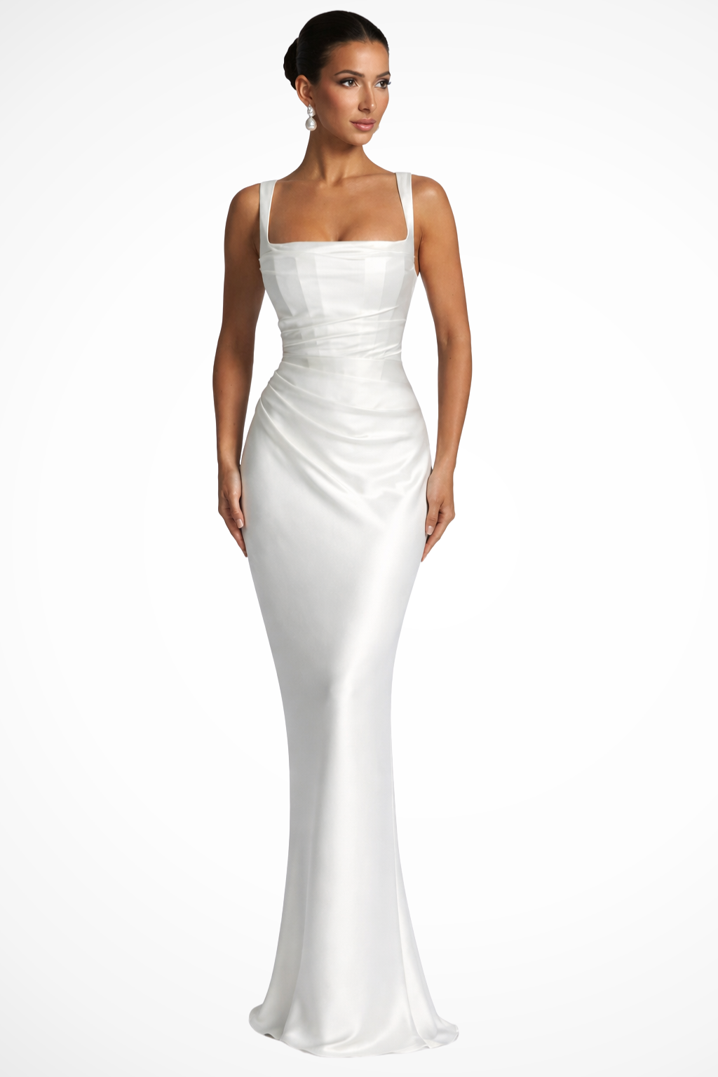 Andrea | Women's Square Neck Evening Maxi Dress