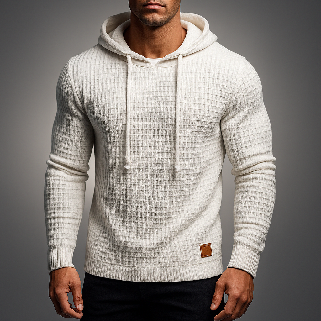 Andrew knit hoodie - full look