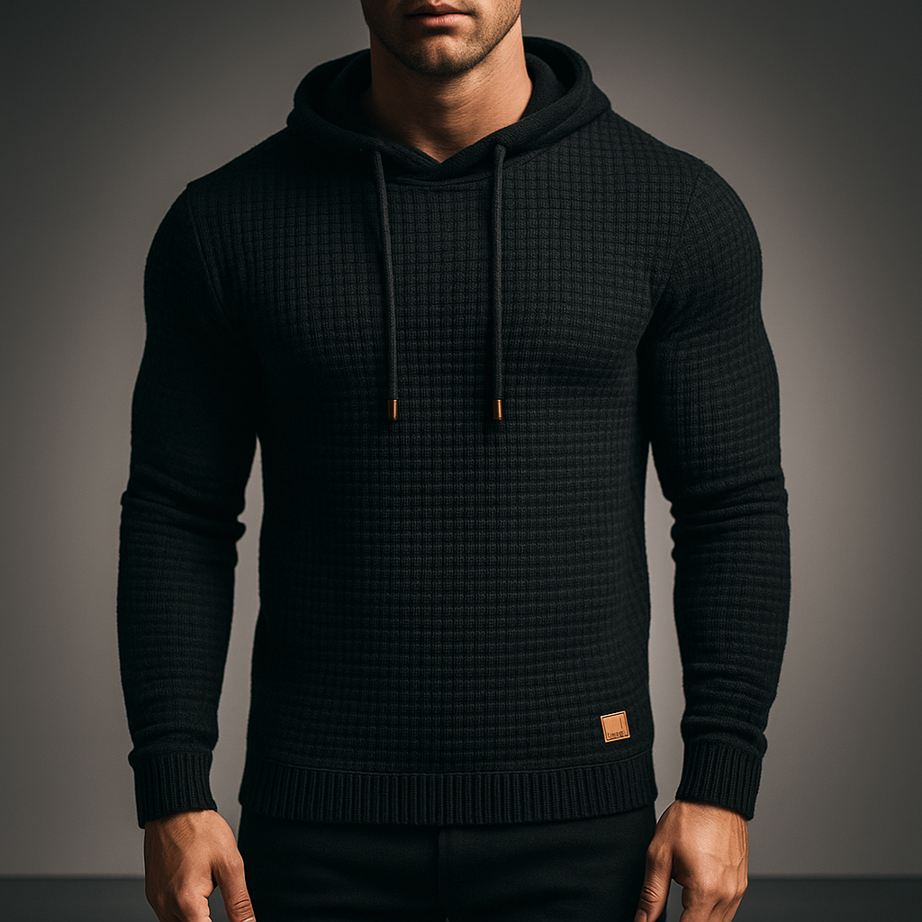 Andrew knit hoodie - detail view