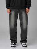 Andrew relaxed fit straight leg jeans vintage wash - front view