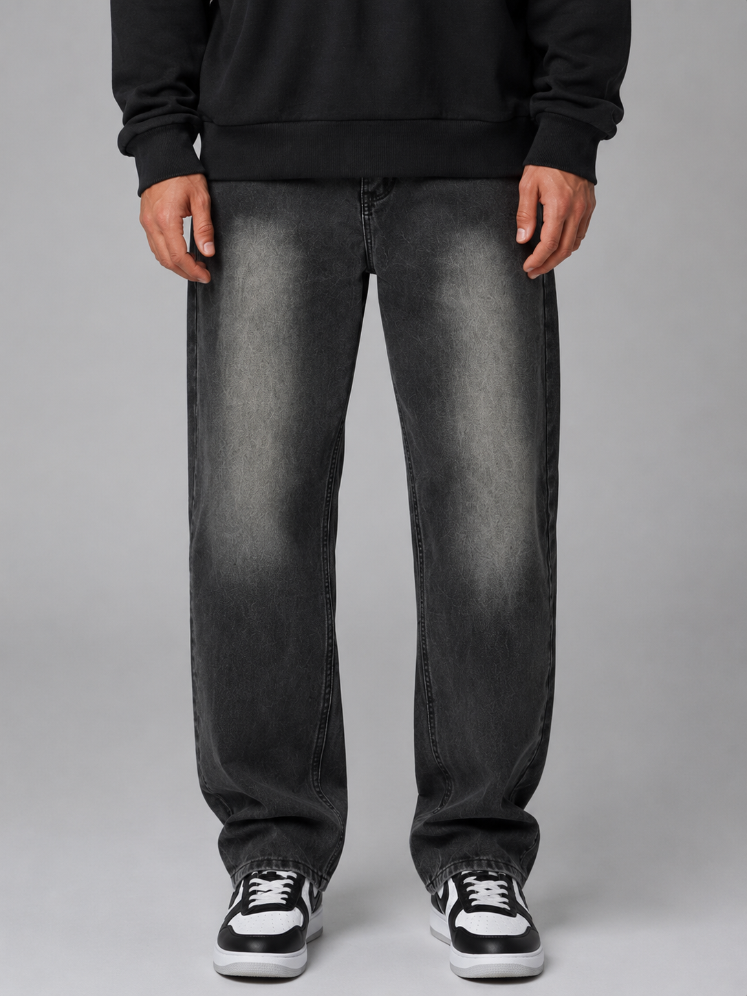 Andrew relaxed fit straight leg jeans vintage wash - front view