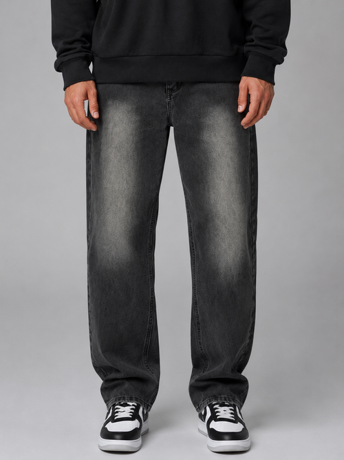 Andrew relaxed fit straight leg jeans vintage wash - front view
