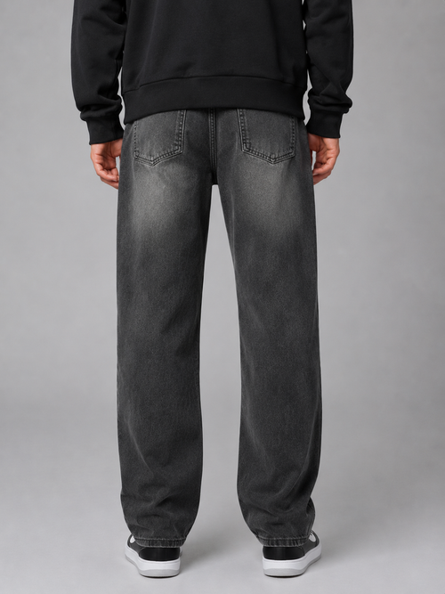 Andrew relaxed fit straight leg jeans vintage wash - side view