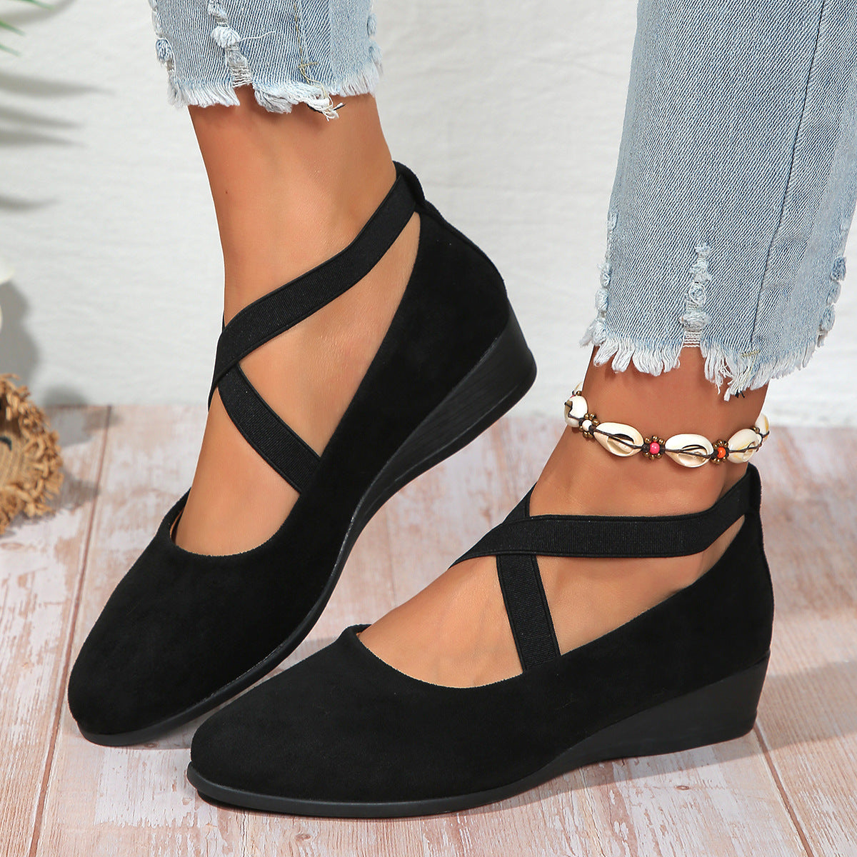 Angela | Wedge Ballet Flats