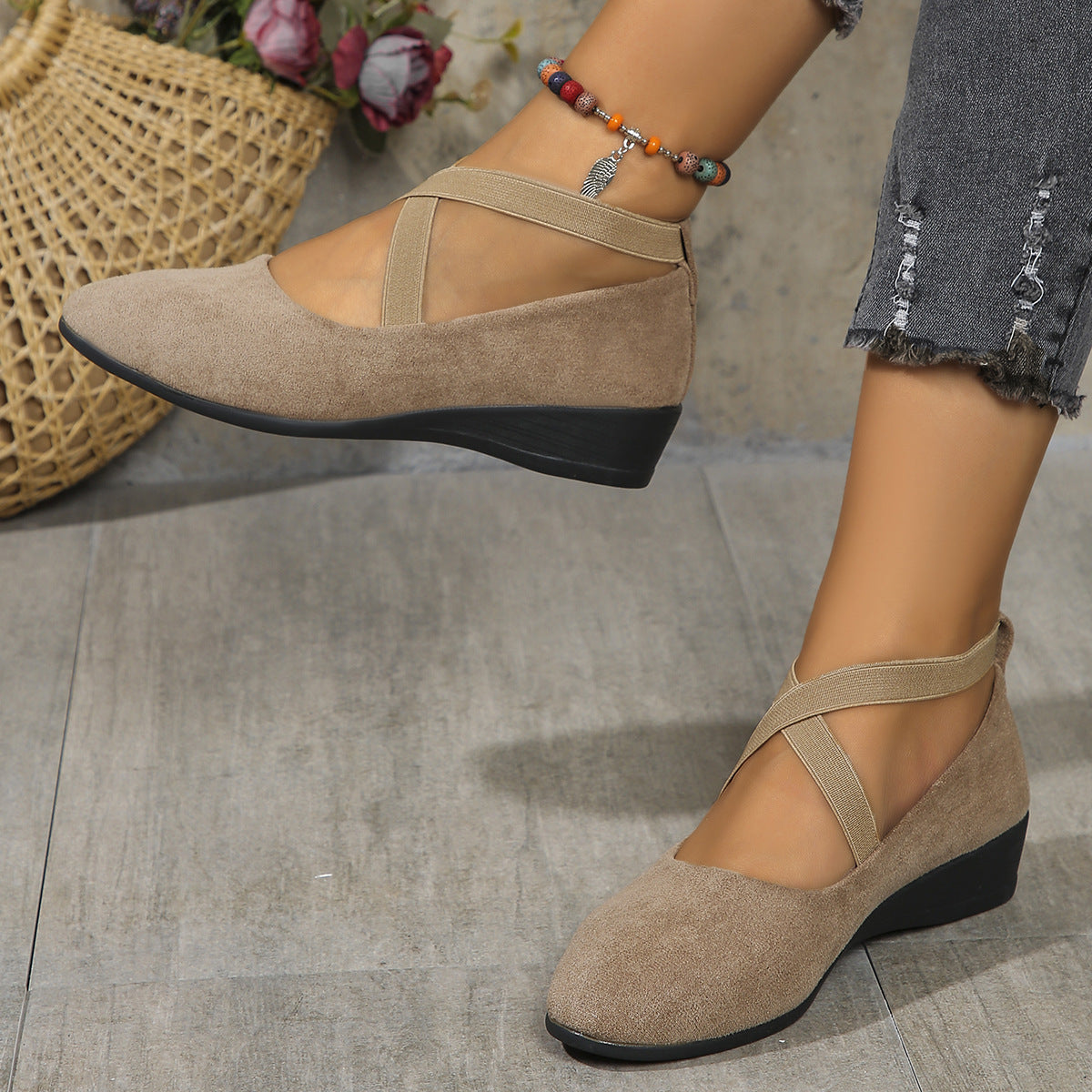 Angela | Wedge Ballet Flats
