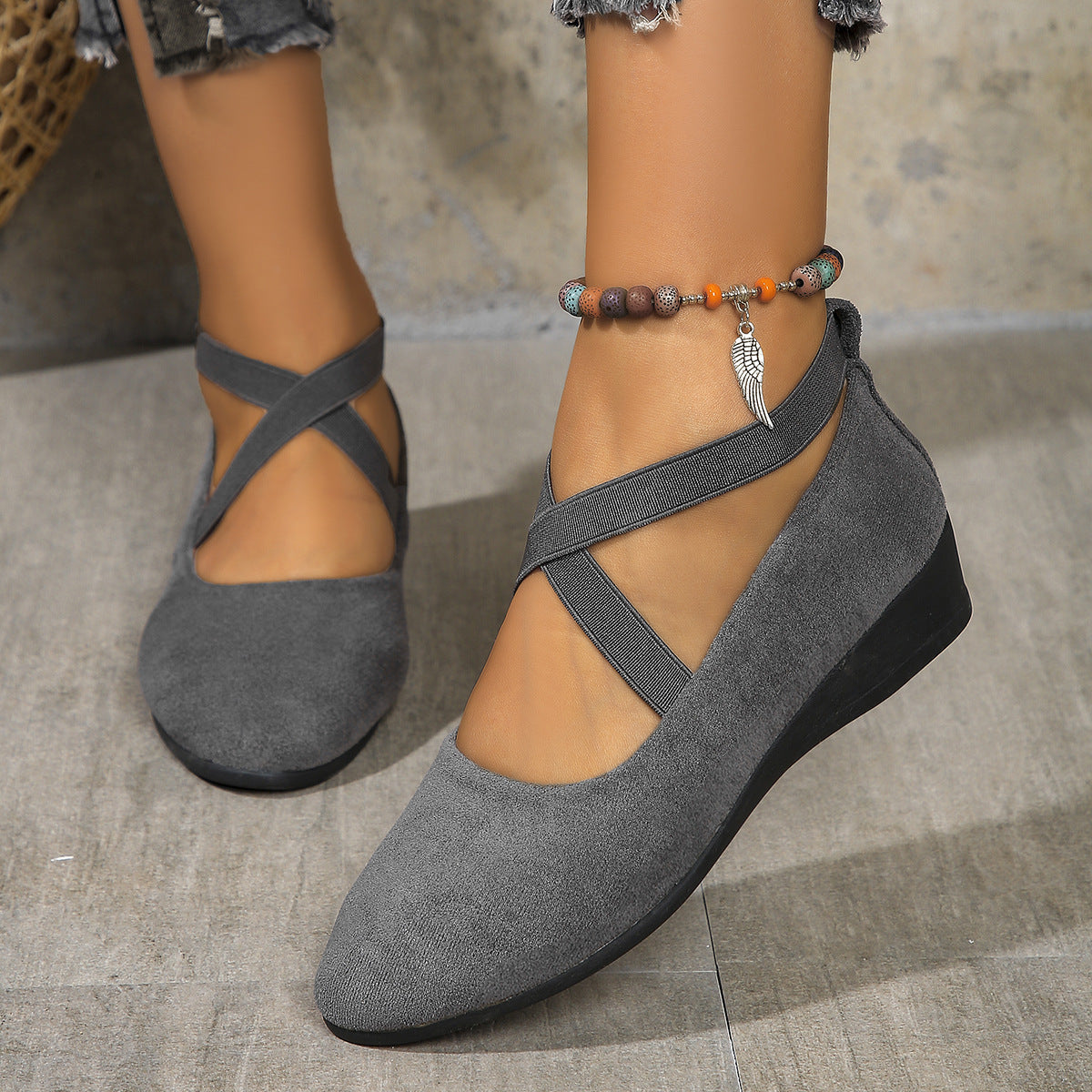 Angela | Wedge Ballet Flats