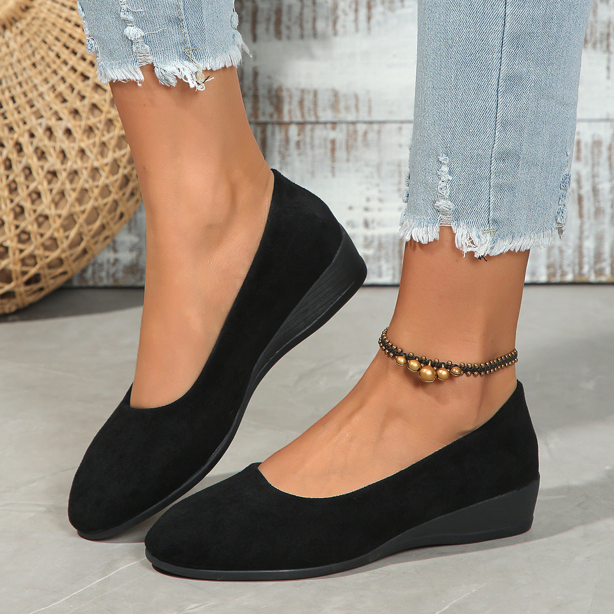 Angela | Wedge Ballet Flats
