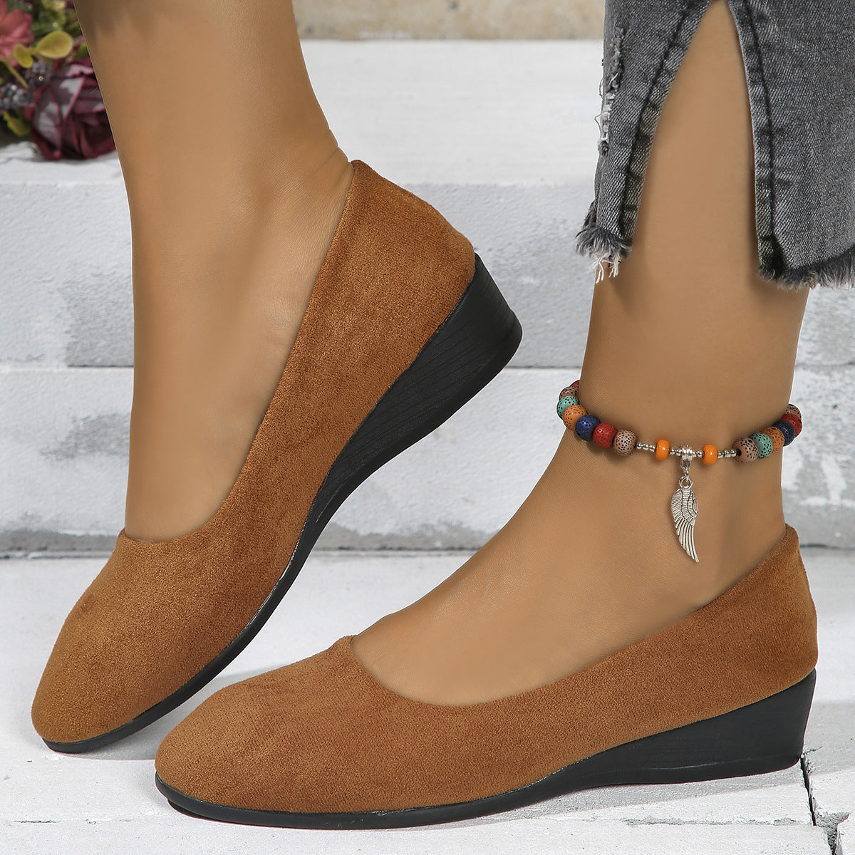 Angela | Wedge Ballet Flats