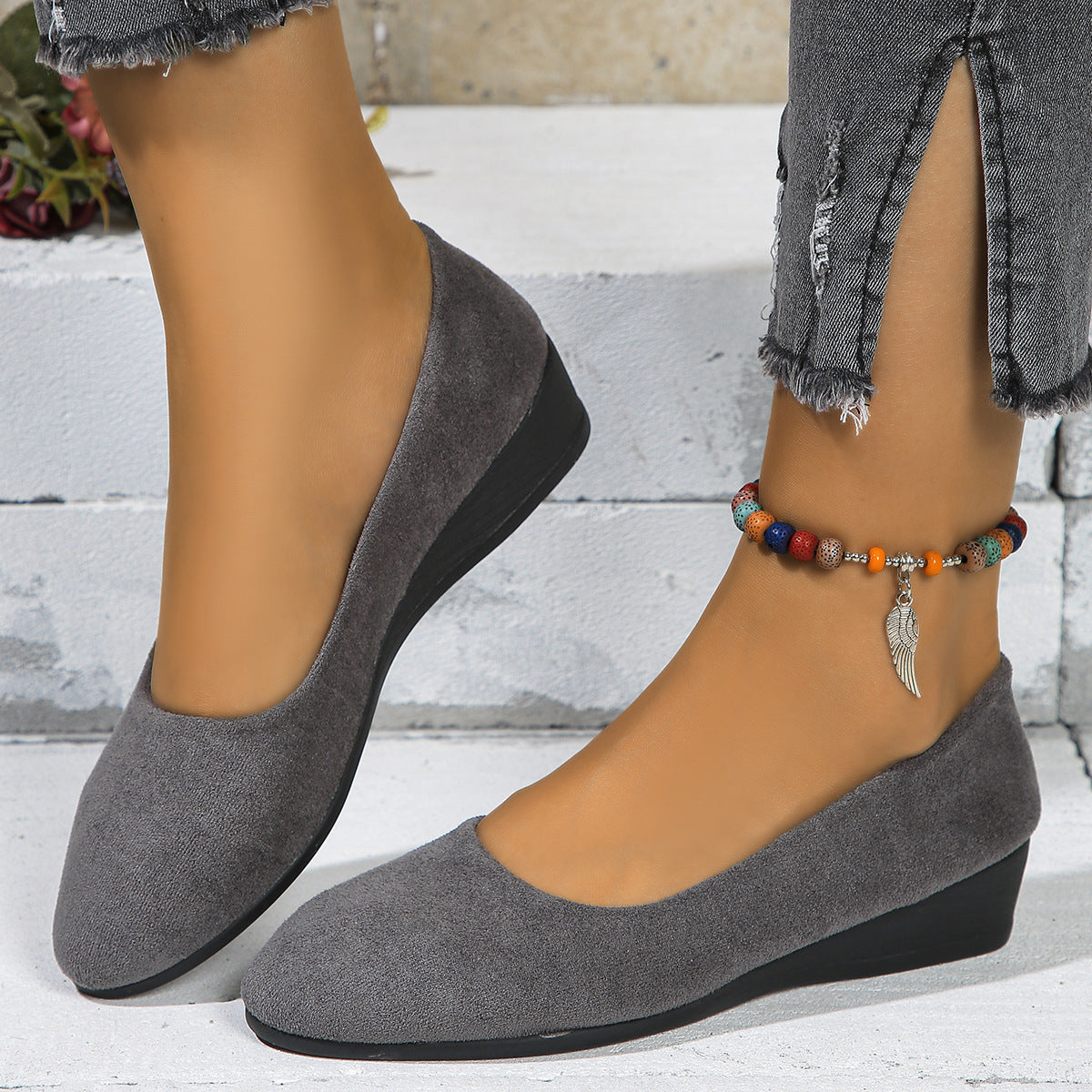 Angela | Wedge Ballet Flats
