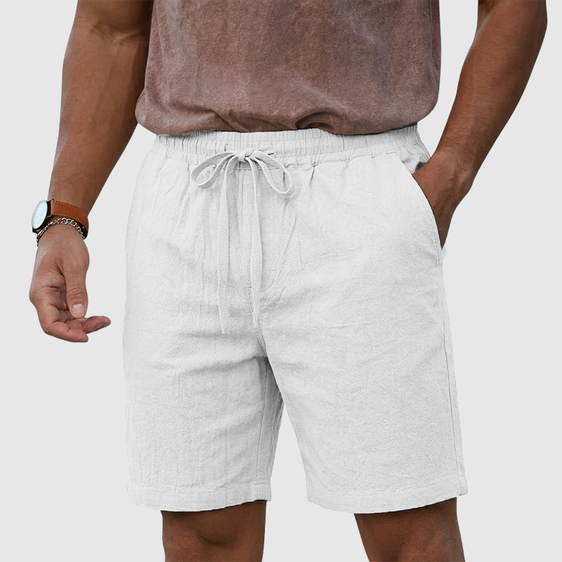 Angelo | Linen Drawstring Beach Shorts