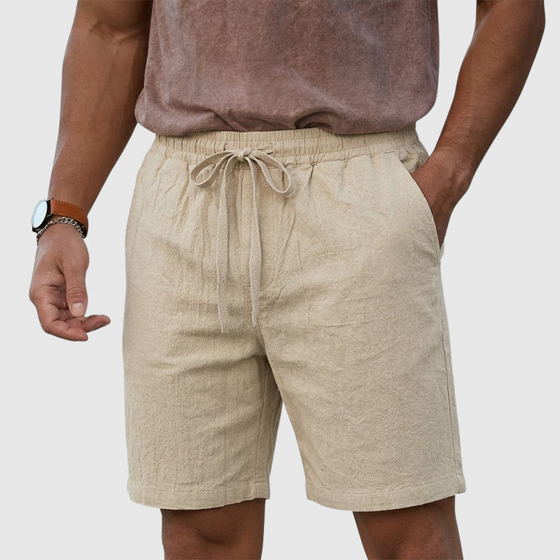 Angelo | Linen Drawstring Beach Shorts