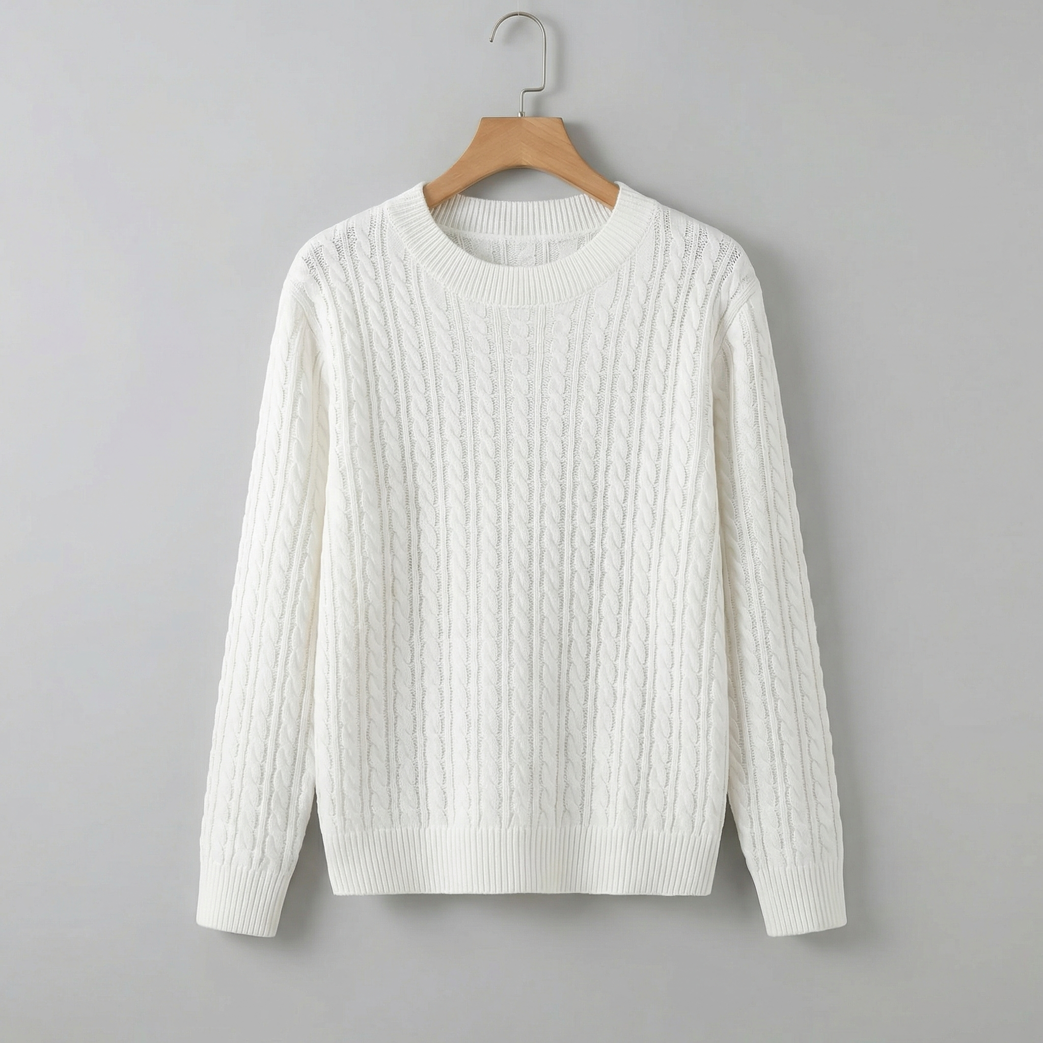 Anna cable sweater - front view