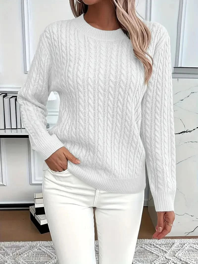 Anna cable sweater - side view