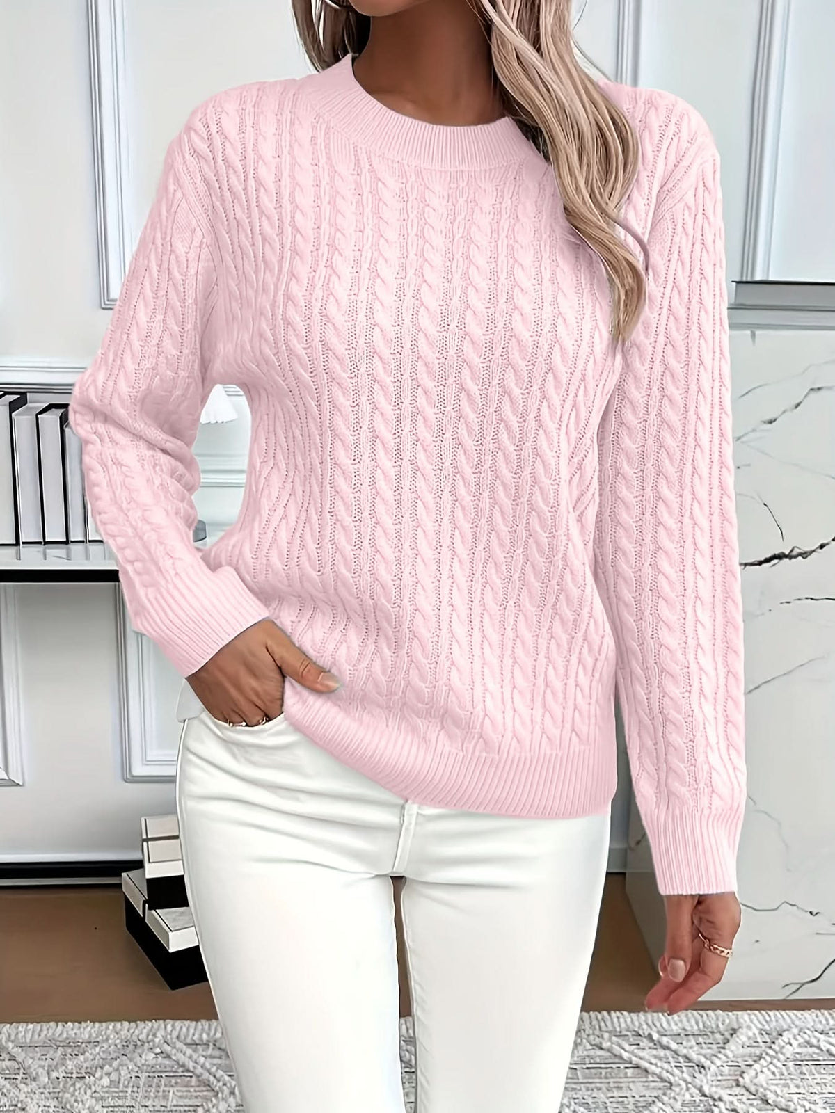 Anna cable sweater - styled outfit