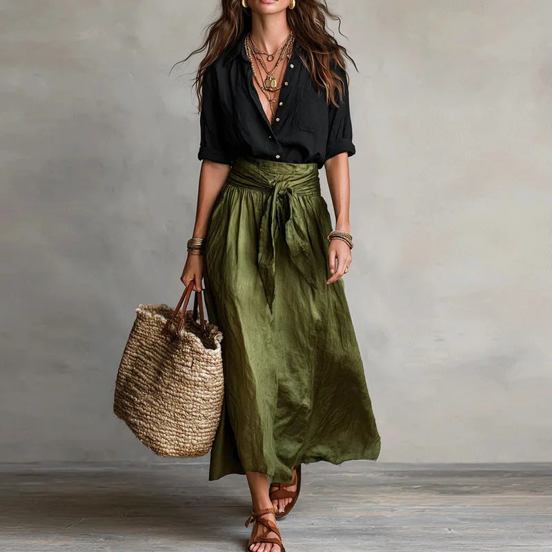 Anne | Button-Down Two Piece Set