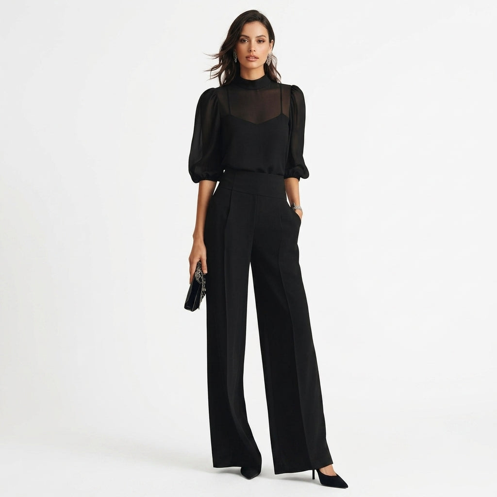 Arielle | Three Piece Wide Leg Trouser Set