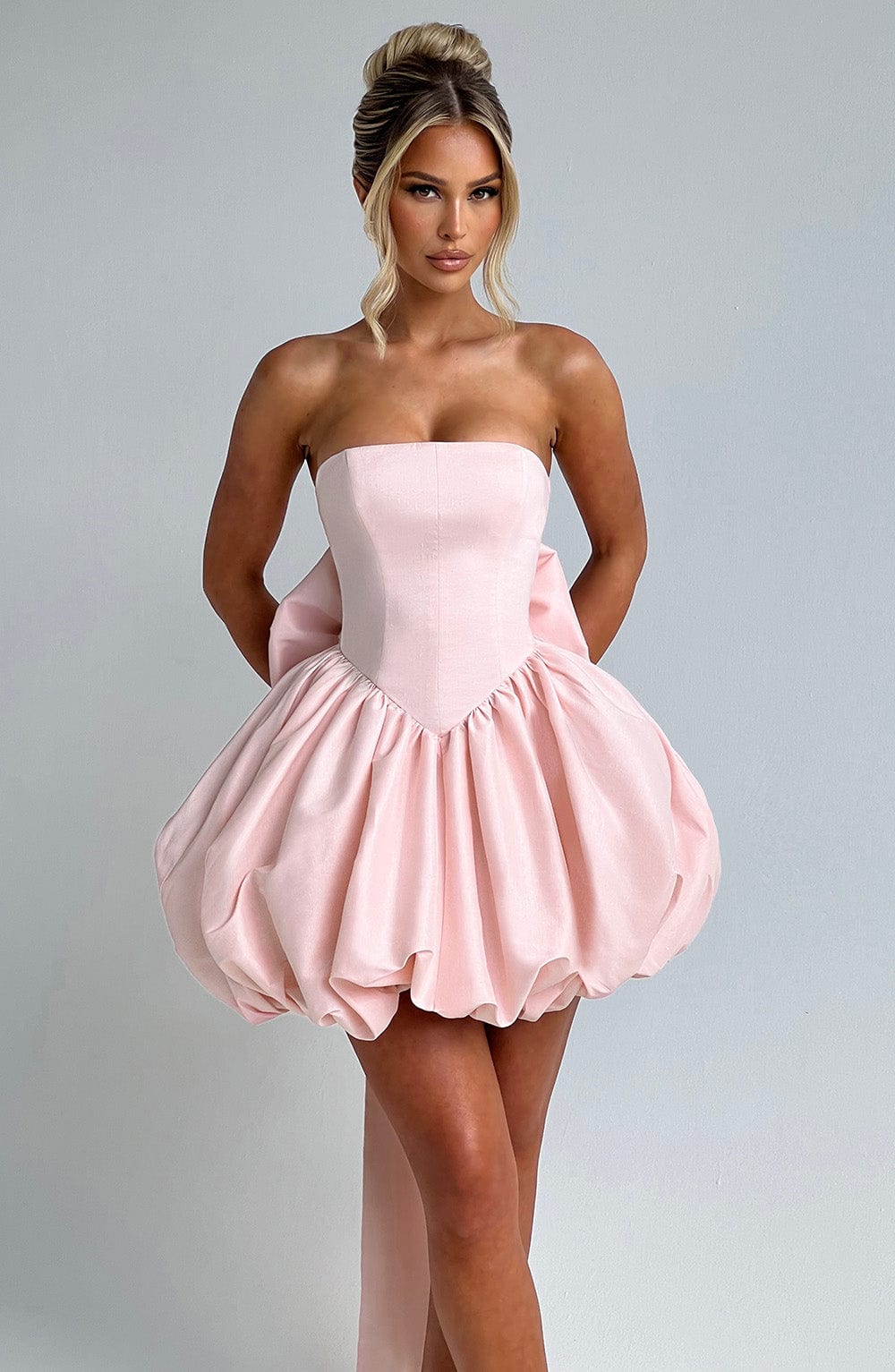 Armida | Strapless Bubble Hem Mini Dress