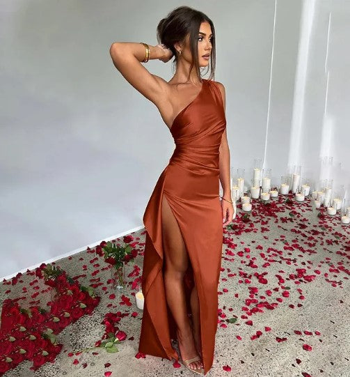 Aurora | One Shoulder Wedding Guest Maxi Dress