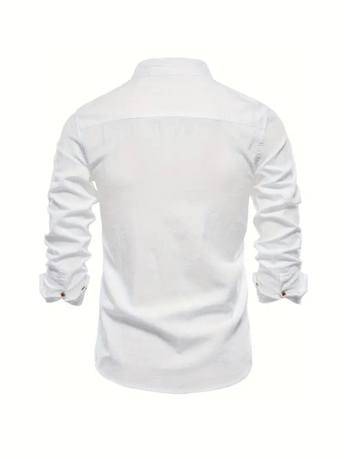 Austin | Mandarin Collar Button-Up Shirt