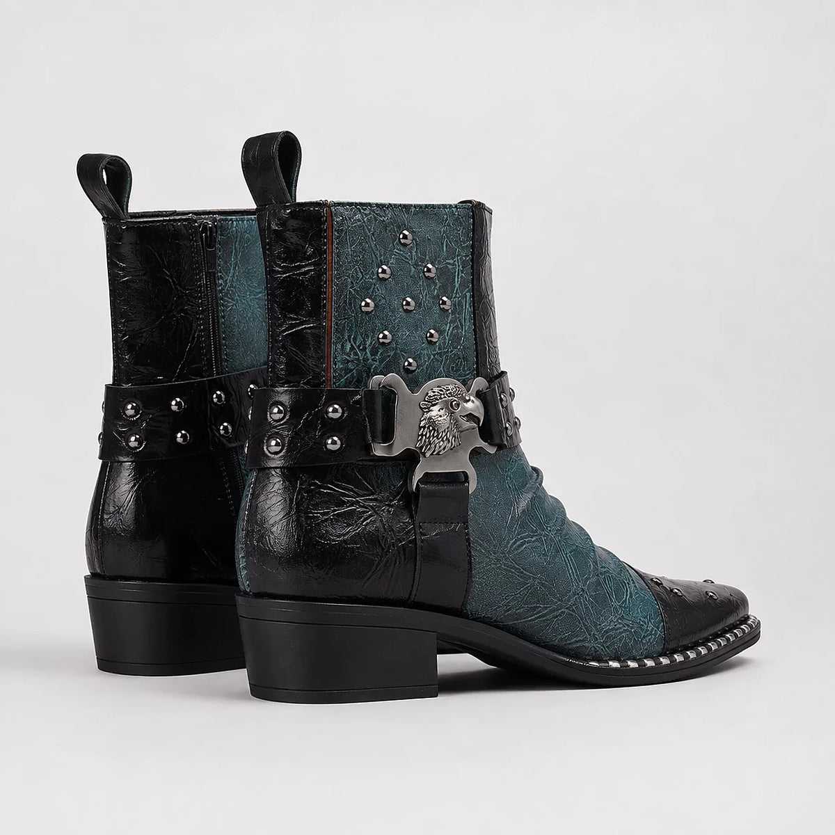 Aveline | Studded Harness Leather Boots