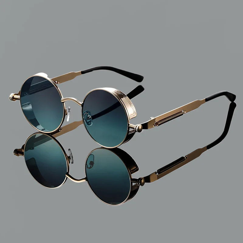 Avery | Steampunk Round Sunglasses