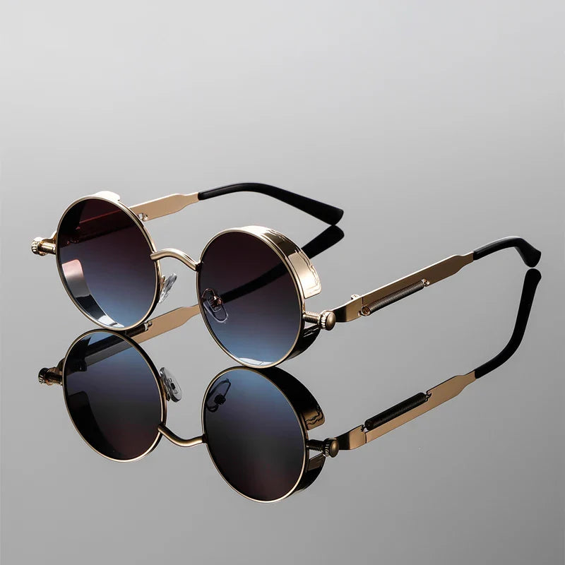Avery | Steampunk Round Sunglasses