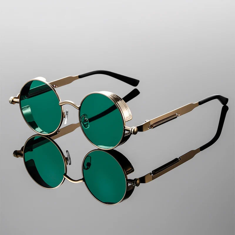 Avery | Steampunk Round Sunglasses