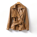 Azalea | Self-Tie Vegan Leather Jacket