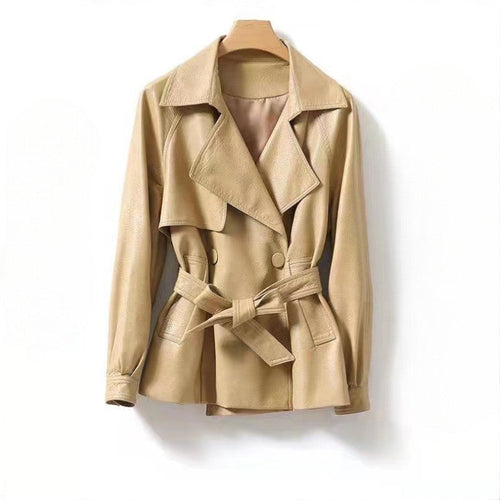 Azalea | Self-Tie Vegan Leather Jacket