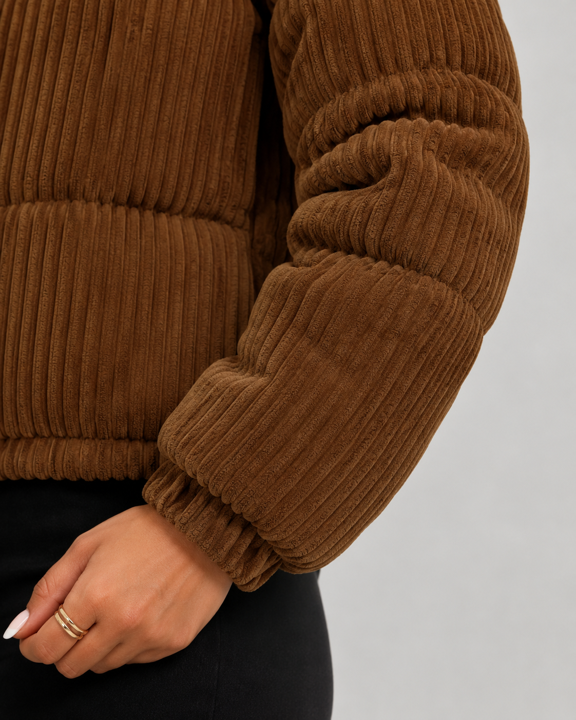 Barbara corduroy puffer jacket funnel neck - color options 2