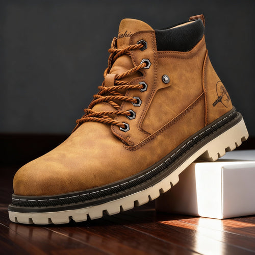 Barrett leather ankle work boots - front view