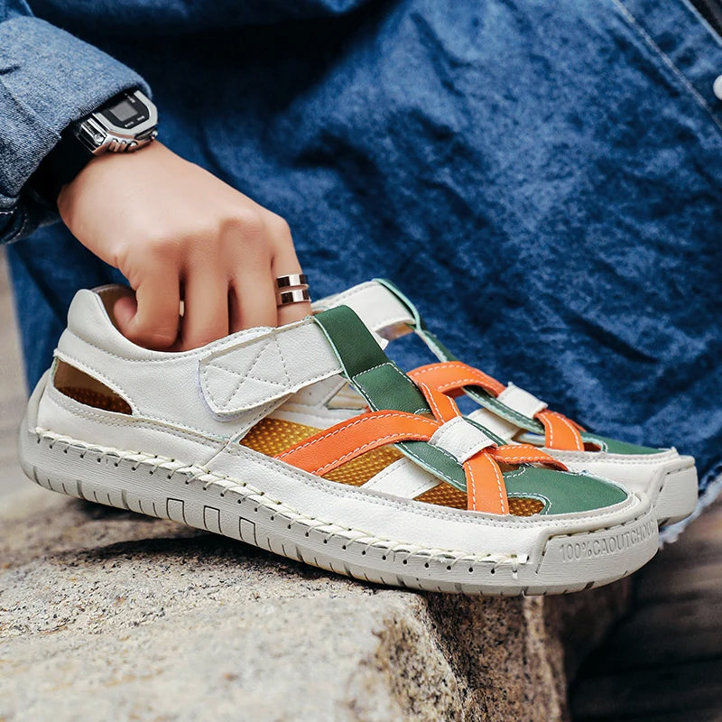 Barry | Woven Cutout Sandals