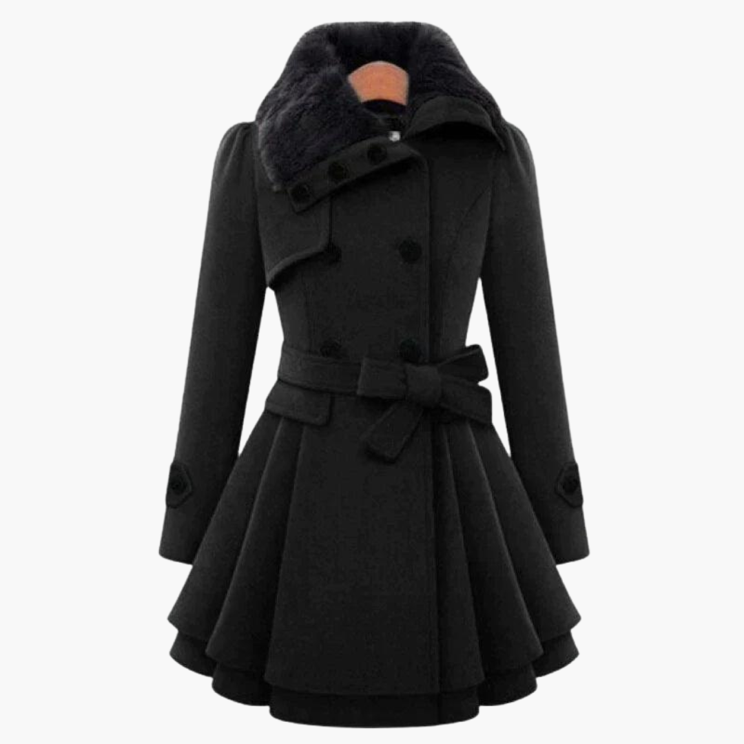 Beatrice belted flared trench coat - belt detail