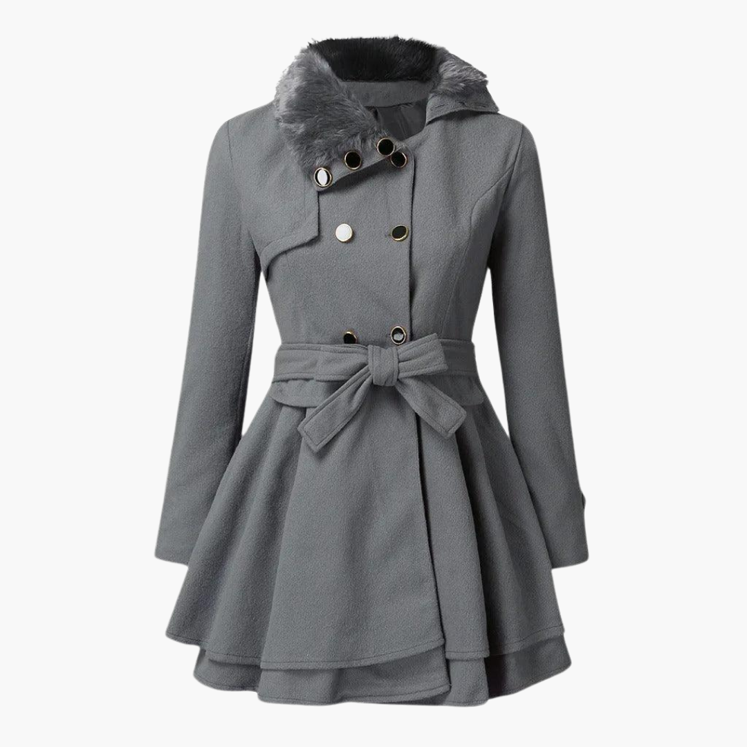 Beatrice belted flared trench coat - color options