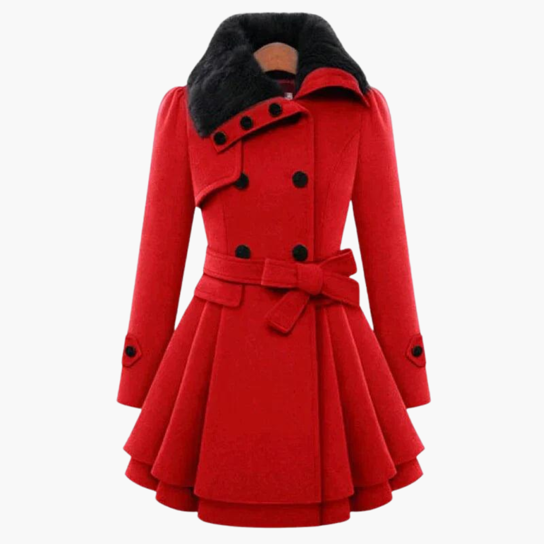 Beatrice belted flared trench coat - styled outfit