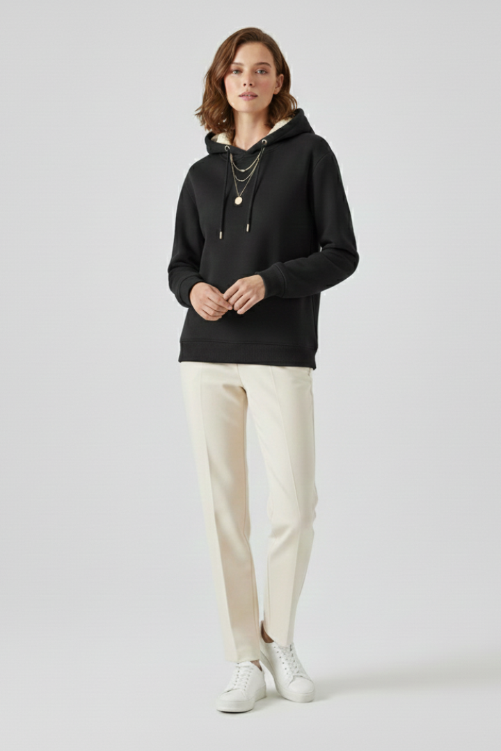Bellamy | Sherpa-Lined Ribbed-Cuff Hoodie