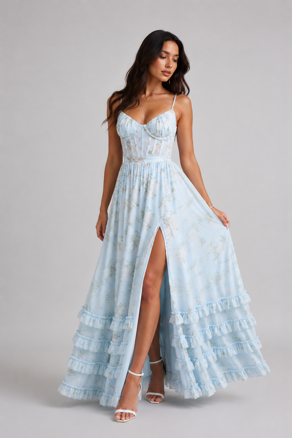 Bethany | Floral Corset Maxi Dress
