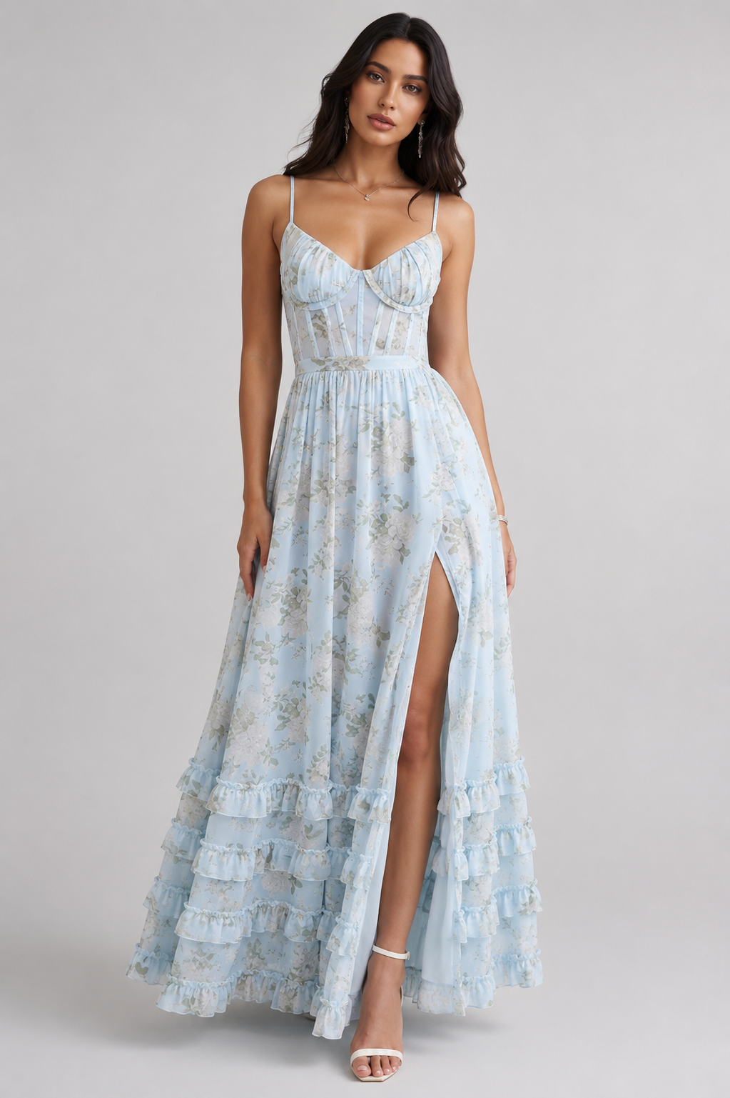 Bethany | Floral Corset Maxi Dress