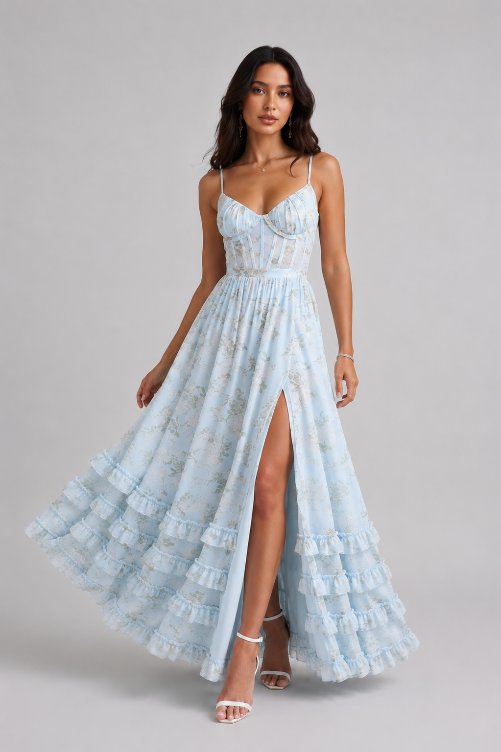 Bethany | Floral Corset Maxi Dress