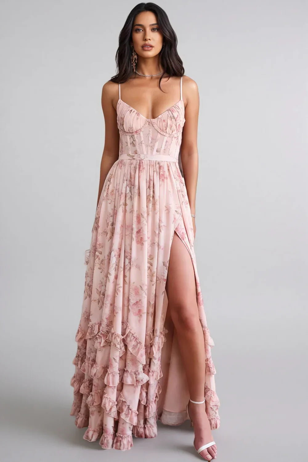 Bethany | Floral Corset Maxi Dress