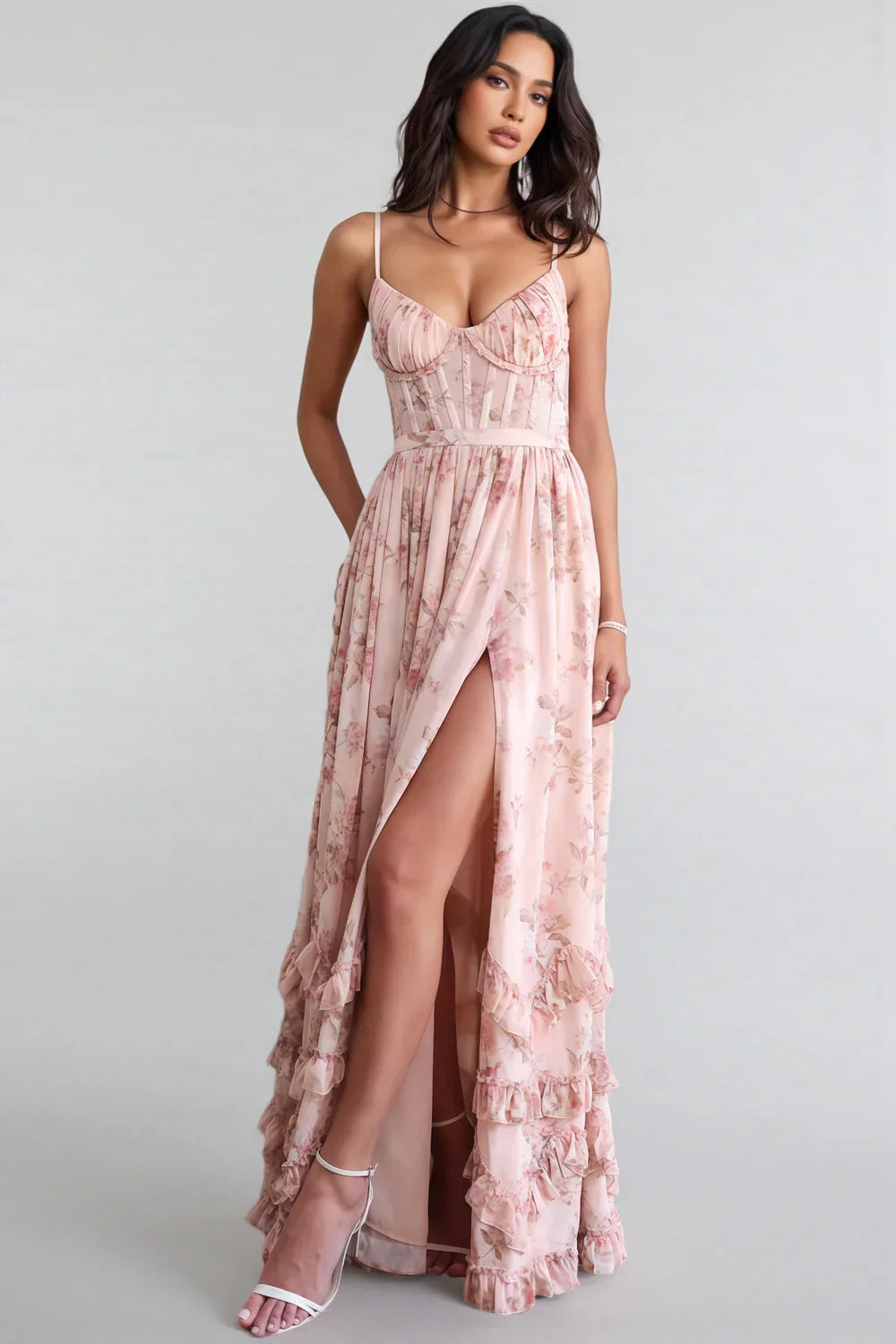 Bethany | Floral Corset Maxi Dress