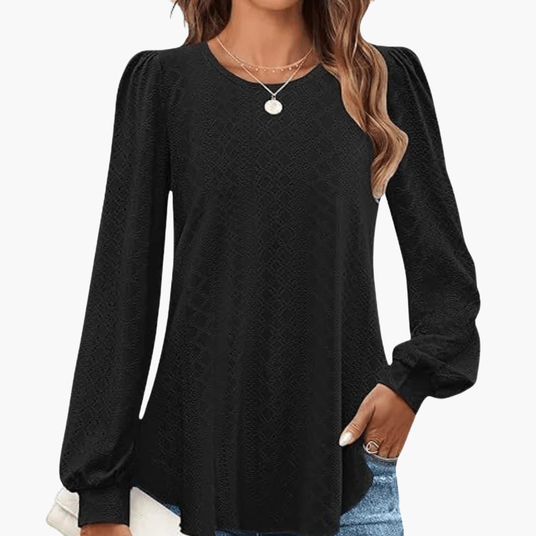 Blair lantern sleeve top - side view