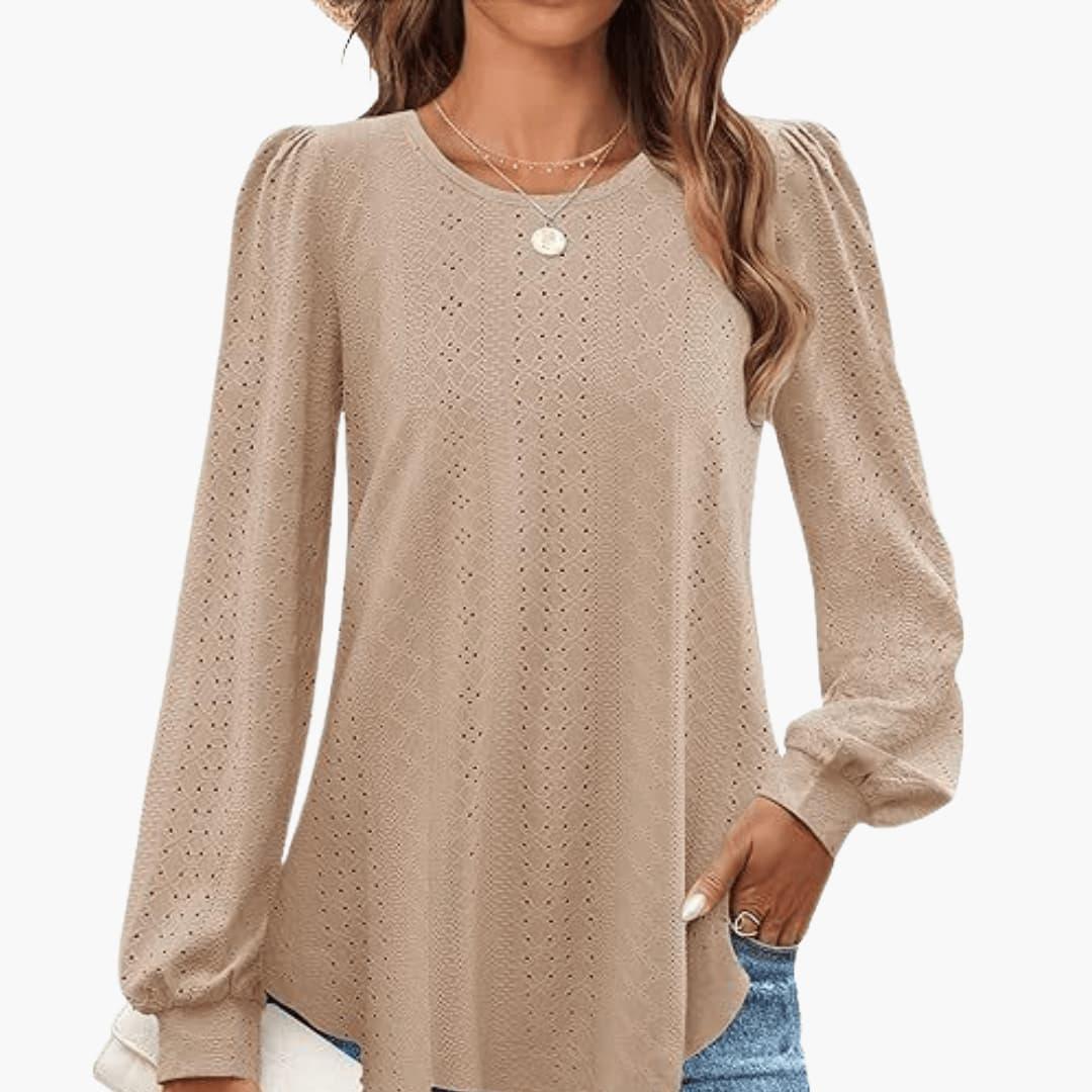 Blair lantern sleeve top - styled outfit